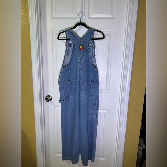 Vintage Disney Light Blue Overalls with Pooh and Tigger Embroidery - Picture 6 of 8